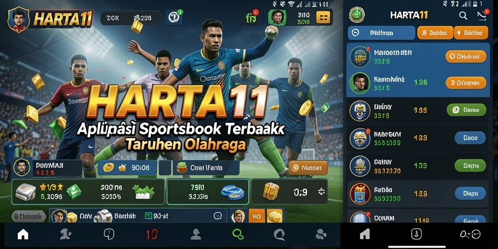 Tampilan screenshot HARTA11 yang menampilkan berbagai opsi taruhan olahraga.