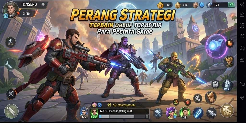 Screenshot IDNSERU menunjukkan suasana pertempuran yang intens dan strategi yang mendalam.