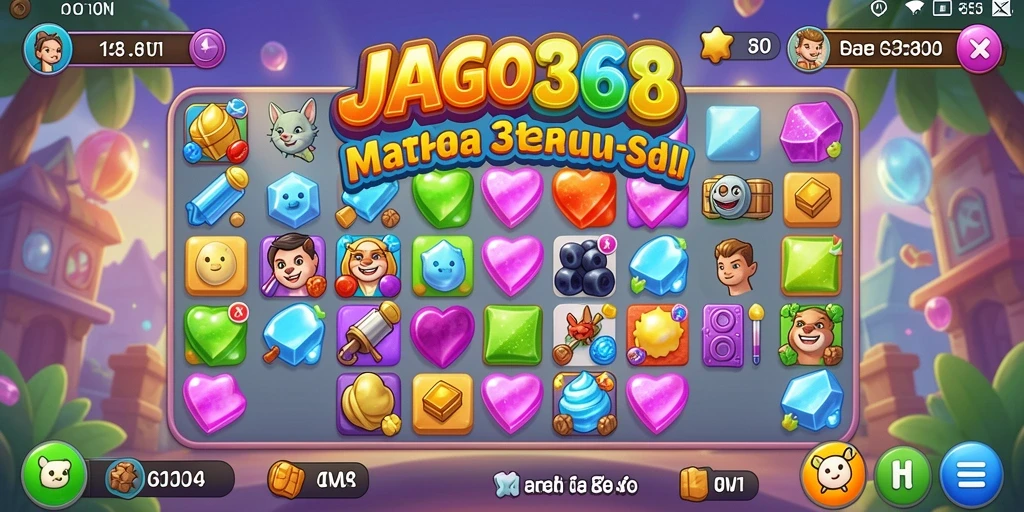 Screenshot gameplay JAGO368 yang penuh warna dan menarik.