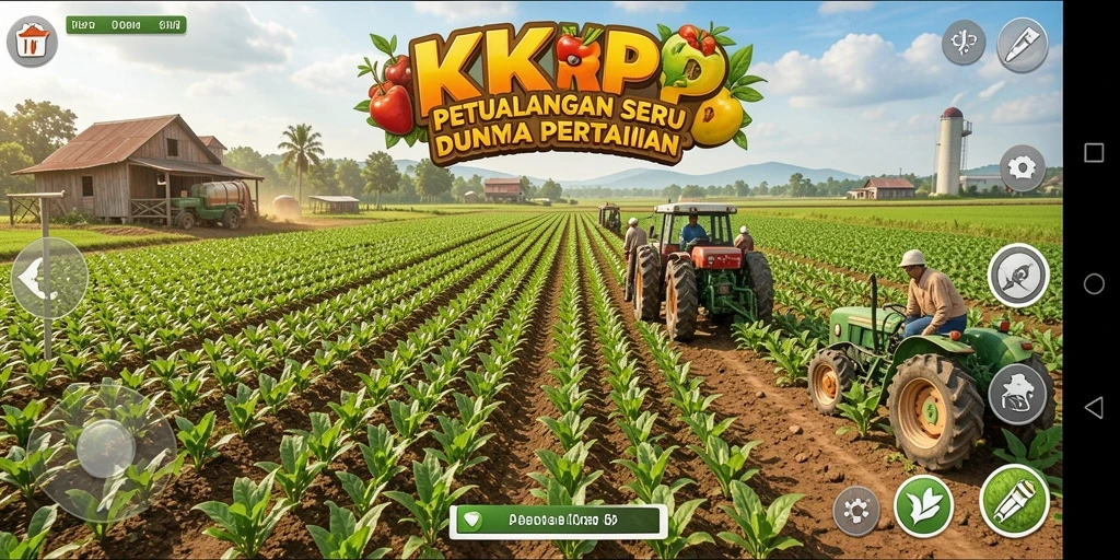 Screenshot KKRP menunjukkan aktivitas berkebun yang penuh warna dan seru.