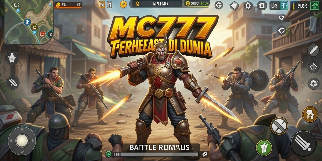 Tangkapan layar utama memperlihatkan intensitas gameplay Battle Royale yang mendebarkan.