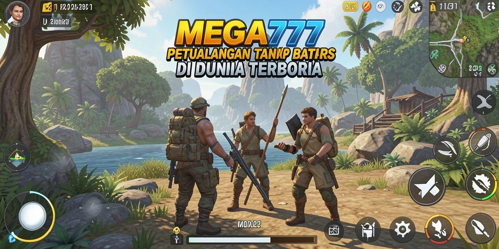 Gambaran gameplay <strong>MEGA777</strong> dalam dunia terbuka yang luas.