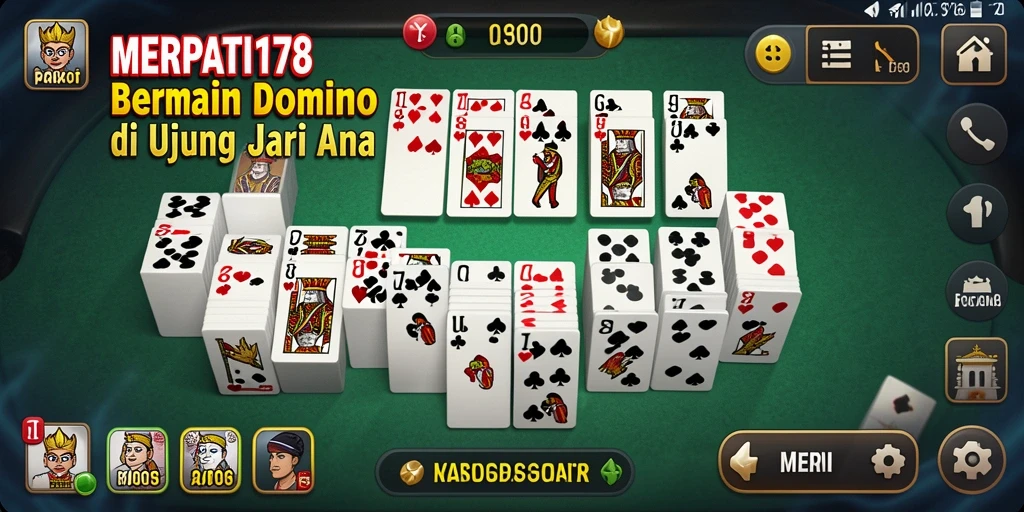Tampilan gameplay seru di MERPATI178 saat bermain domino.