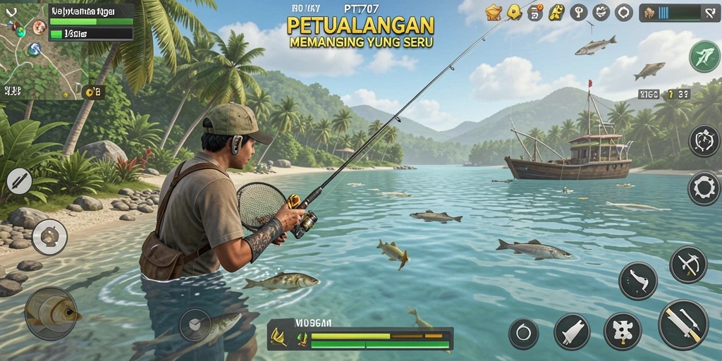 Tangkapan ikan yang menakjubkan dalam gameplay PT707.